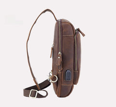 Leather Mens Sling Bag