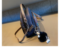 Embroidery Canvas Small Boho Crossbody Bag Boho Canvas Small Round Handbag Shoulder Bag - Feltify