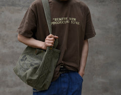 Army Green Tote Handbag Canvas Tote Bag Green Distressed Canvas Tote Shoulder Bag - Feltify