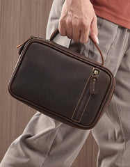 Leather Mini Briefcase ipad Mini Briefcase for Men Mini Briefcase Bag Leather - iwalletsmen