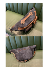 Canvas Boho Sling Bag Womens Crossbody Backpack Canvas Boho Embroidery Waist Bag - Feltify
