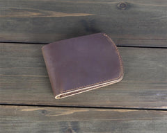 Brown Leather ID Billfold Wallet - iwalletsmen
