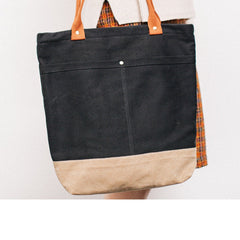 black tote bag canvas two tone canvas tote canvas tote bag black two tone canvas tote bags