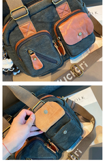 Green Canvas Women's Handbags Canvas Leather Handbags Shoulder Bag Crossbody Bag - Feltify