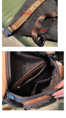 Canvas Boho Sling Bag Womens Crossbody Backpack Canvas Boho Embroidery Waist Bag - Feltify