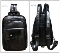 Leather Large Sling Backpack - Top Handle