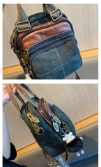 Canvas Handbag Canvas Convertible Backpack Shoulder Bag - Feltify