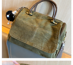 Light Green Convertible Canvas Handbag Crossbody Bag Canvas Convertible Backpack Shoulder Bag - Feltify