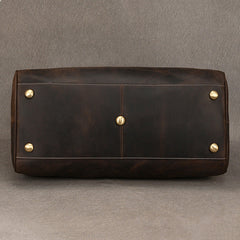 Large Leather Weekender Bag for Men Vintage Leather Weekend Bag for Men - iwalletsmen