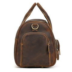 Vintage Leather Duffle Bag for Men 16L Mens Leather Weekend Bag Large Leather Duffle Bag 