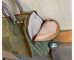 Light Green Convertible Canvas Handbag Crossbody Bag Canvas Convertible Backpack Shoulder Bag - Feltify