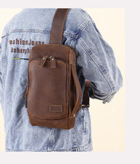 Leather Mens Sling Bag