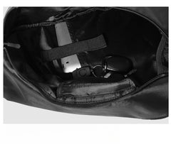 sling packs for men​ Black Travel Large Sling Bag For Big Men Cool Nylon Large Hiking Sling Bag For Big Men