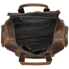 Vintage Leather Duffle Bag for Men 16L Mens Leather Weekend Bag Large Leather Duffle Bag 