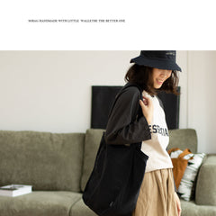 Womens Black Large Nylon Tote Bag Nylon Tote Bags With Zipper Ladies Nylon Tote Bags - EverHandmade