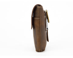 Brown Leather Belt Phone Pouch Mens Belt Pouch Leather Phone Belt Pouch - iwalletsmen