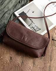 Cute Coffee Leather Small Crossbody bag for Women Leather Small Shoulder Bag for Women