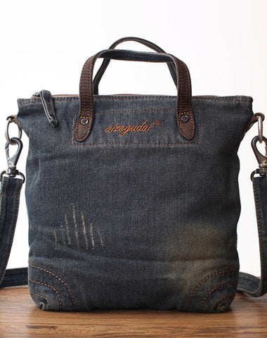 Blue Denim Small Tote Bags Denim Small Tote Side Bags Vintage Small Crossbody Bag For Women