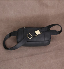 Dark  Brown Large Leather Waist Bag Mens - iwalletsmen