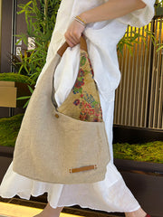 Womens Cotton&Linen Tote Handbags Women Handmade China Unique Tote Bag for Women