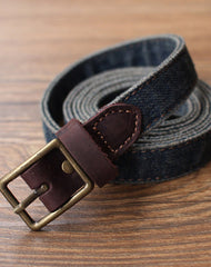 Cute Women Blue Denim Slim Belts Denim Blue Belt Vintage Belt For Women