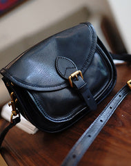Vintage Coffee Womens Small Saddle Shoulder Bag Small Satchel Side Bag Crossbody Purse for Ladies