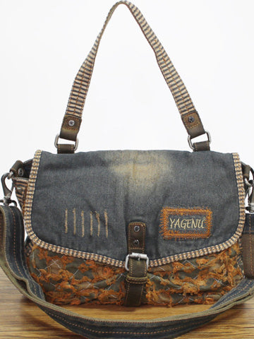 Denim Side Bag Womens Blue Denim Messenger Bags Vintage Denim Shoulder Bag For Women