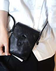 Classic Coffee Leather Small Phone Shoulder Bag Women Vertical Crossbody Bag for Women