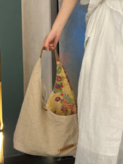 Womens Cotton&Linen Tote Handbags Women Handmade China Unique Tote Bags for Women