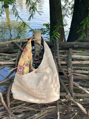 Womens Cotton&Linen Tote Handbags Women Handmade China Unique Tote Bags for Women