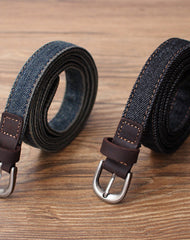 Vintage Women Denim Slim Belts Denim Blue Belts Vintage Belts For Women