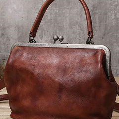 Handmade Leather handbag purse shoulder bag for women leather shopper bag