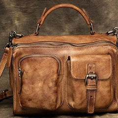 Handmade Leather handbag purse shoulder bag for women leather shopper bag