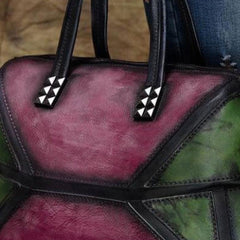 Handmade Leather handbag purse shoulder bag for women leather shopper bag