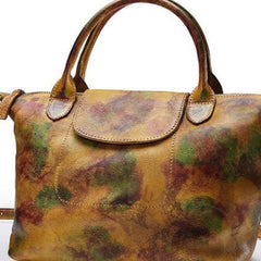 Handmade Leather handbag purse shoulder bag for women leather shopper bag