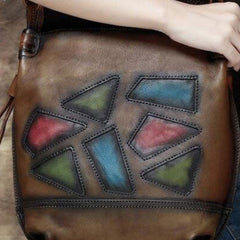 Handmade Leather crossbody purse shoulder bag for women leather messenger bag