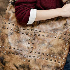 Handmade Leather handbag purse shoulder bag for women leather shopper bag