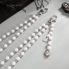 Pearl Wallet Chain for Womens Wallet Chain Double Wallet Chain - iChainWallets