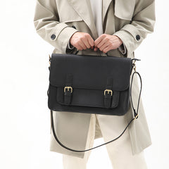 Black Vintage Cambridge Satchel Briefcase - Hand Carry - EverHandmade