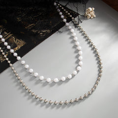 Pearl Wallet Chain for Women Womens Ball Wallet Chain Double Wallet Chain - iChainWallets