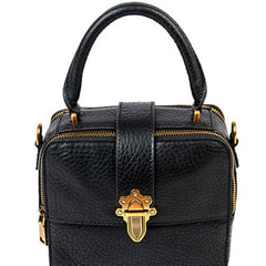 Leather Womens Handbag Square Shoulder Bag Purse For Women