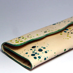 Handmade custom personalized vintage leather clutch long wallet for women/lady girl