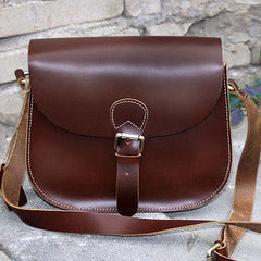 Handmade womens vintage leather crossbody bag  Shoulder Bag for women