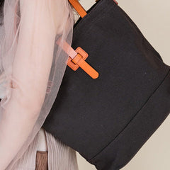Handmade Genuine Leather Canvas Handbag Tote Shopper Bag Purse Handbag Shoulder Bag Purse For Women