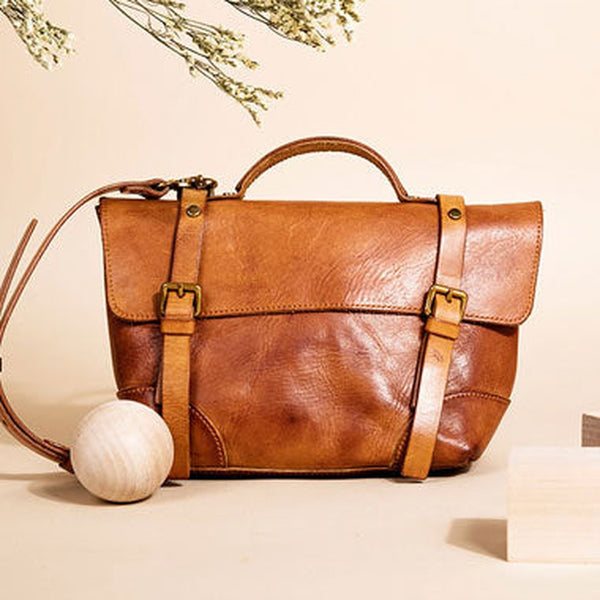 Genuine Leather Handbag Messenger Bag Crossbody Bag Shoulder Bag Purse For Women