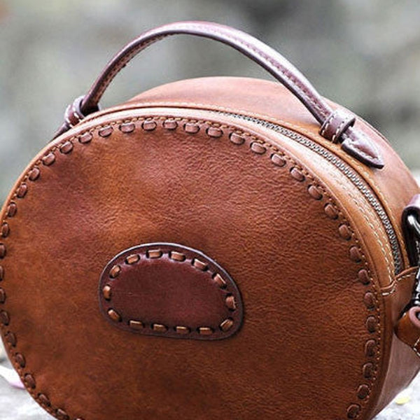 Handmade handbag purse leather crossbody bag purse shoulder bag for women