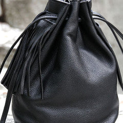 Handmade small phone bucket purse leather crossbody bag shoulder bag women
