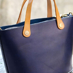 Handmade Leather Bucket Bag Purse Bucket Handbags Shoulder Bag for Women