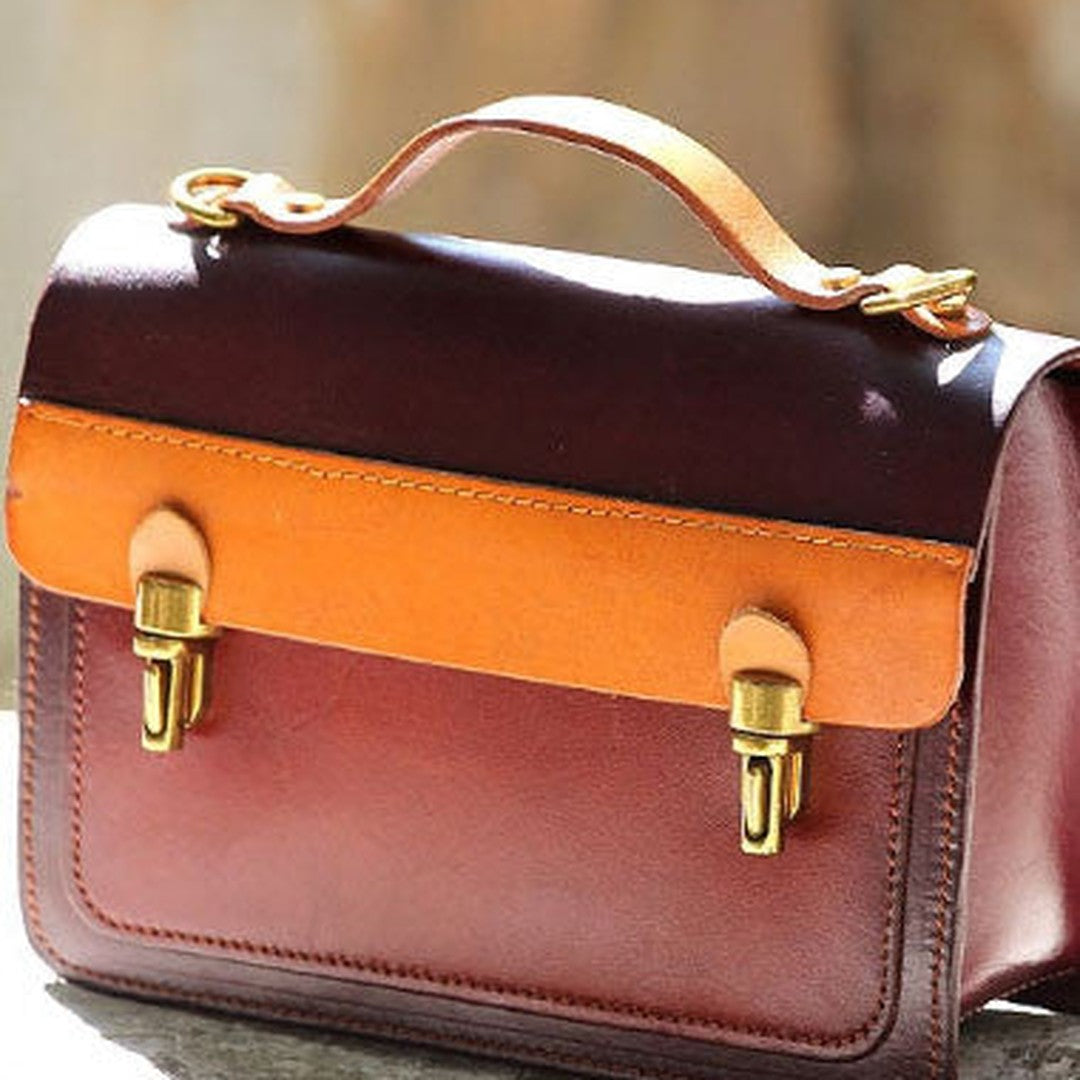 Handmade messenger bag satchel purse leather crossbody bag shoulder bag women