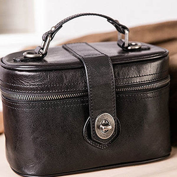 Handmade vintage doctor bag leather crossbody bag purse shoulder bag for women